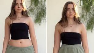 Woman shows how placement of clothes can drastically affect how you look