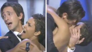 People are debating Adrien Brody's Oscars kiss with Halle Berry 20 years later