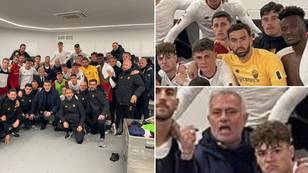 Jose Mourinho makes his Roma players pose for dressing room photo after losing, it's peak Jose