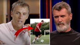 Phil Neville expertly breaks down 'new trick' he developed at Man United, Roy Keane's reaction was priceless