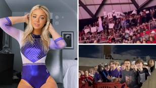 Star gymnast Olivia Dunne caught up in wild scenes that have been labelled as 'disturbing and cringy'