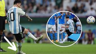 Lionel Messi has perfected incredible free-kick technique that involves 'spraining his ankle'