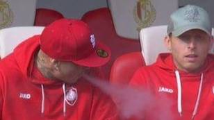 Radja Nainggolan 'suspended indefinitely' after being caught smoking in dugout before game