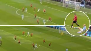 Kevin De Bruyne played exact same cross for Erling Haaland to Gabriel Jesus in 2019, the outcome was different