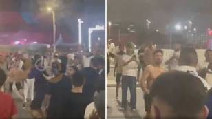 Argentina and Mexico fans come to blows in Qatar after 'F**k Messi' chants are heard