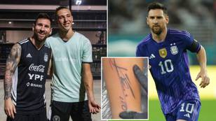 Inter Miami player gets Lionel Messi's autograph tattooed on his arm after 'dream' meeting with PSG star