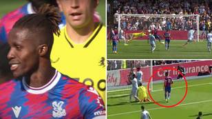 Wilfried Zaha absolutely rattled Emiliano Martinez by staring him down after scoring rebound from penalty miss