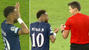 Neymar was booked for doing his trademark celebration tonight and nobody understands why