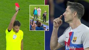 Robert Lewandowski's reaction to red card could land him three-match ban
