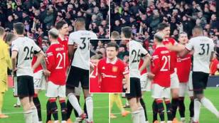 Man United fans saying same thing over Harry Maguire's fierce response to Issa Diop after Fulham star messed up penalty spot
