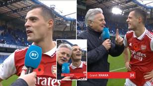 Granit Xhaka swears live on BT Sport, reporter tells him off in hilarious scenes