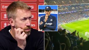 Graham Potter responds to Thomas Tuchel chants during Chelsea's FA Cup defeat to Man City