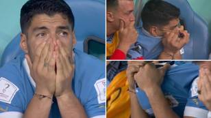 Luis Suarez in tears on the bench as South Korea beat Portugal to pip Uruguay to last 16