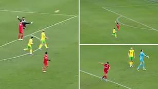 Liverpool Goalkeeper Alisson Pulls Off Assist Of The Season While Falling Over Against Norwich