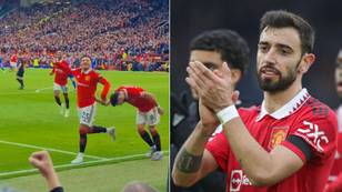Fans have noticed what Bruno Fernandes does after his teammates score, he's a natural leader