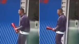 Kylian Mbappe appears to mimic Emiliano Martinez's controversial World Cup gesture