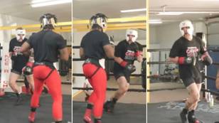 Hasim Rahman Jr releases new video of Jake Paul RUNNING AWAY from him in sparring session