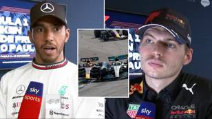 F1 fans are adamant Max Verstappen crashed into Lewis Hamilton on purpose during dramatic Brazilian Grand Prix