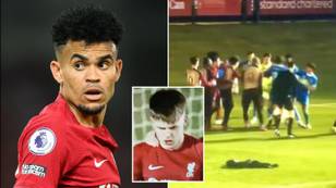 Luis Diaz's brother misses penalty against Liverpool before brawl leaves Ben Doak with busted lip