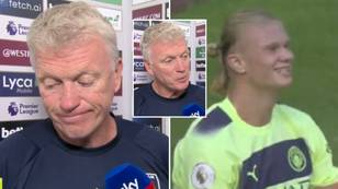 David Moyes has priceless reaction to being asked about Erling Haaland's Premier League debut
