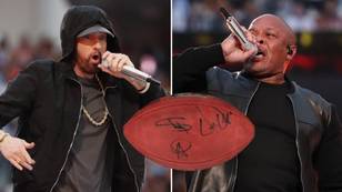 Super Bowl Ball Signed By Dr. Dre And Eminem Is Currently On Auction For A Shock Price