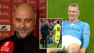 Pep Guardiola 'admits' he brought Erling Haaland off to protect Lionel Messi record