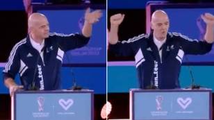FIFA President Gianni Infantino Mocked For Attempting Cringeworthy Chant During Speech In Qatar