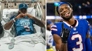 Damar Hamlin posts image from hospital bed in first series of tweets since suffering on-field cardiac arrest