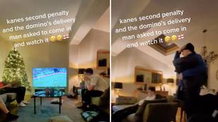 Domino's delivery man came into customer's house to watch Harry Kane's penalty vs France