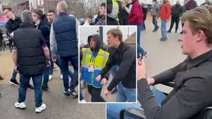 Fan is knocked out by a single punch ahead of West Ham vs Chelsea