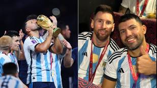 Fans noticed something about Sergio Aguero's 'medal' during World Cup celebrations