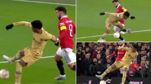 Man Utd fans think Barcelona were given the softest penalty of the season for Bruno Fernandes foul