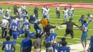 Every single player ejected in scary high school football brawl