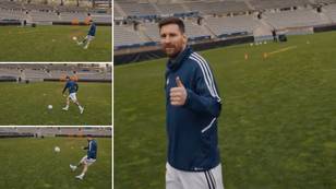 Lionel Messi Hits Ball Into Bin Three Times In A Row, Fans Are Trying To Work Out If It's Fake Or Not