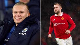Fans can't believe Luke Shaw will be marking Erling Haaland as teams are announced
