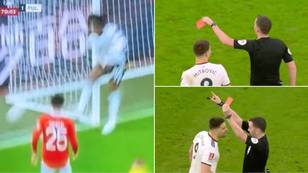 Fulham receive THREE red cards within 40 seconds after mad scenes against Man United in FA Cup tie