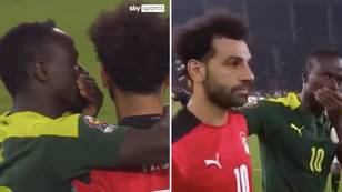 Sadio Mane Consoles Emotional Mo Salah As Liverpool Teammate Weeps After AFCON Final Defeat