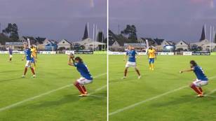 Genius throw-in technique goes viral, we've never seen anything like it