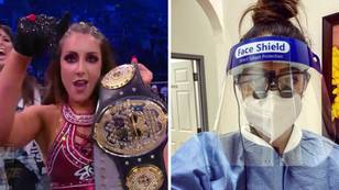 Professional wrestler Britt Baker is also a dentist and owns her own practice