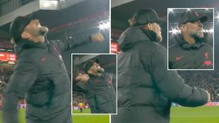 Fans all notice the same thing after seeing Jurgen Klopp’s full-time celebration