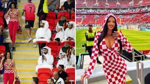 Qatari local explains why fans took photo of ex Miss Croatia in stadium