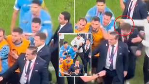 Jose Gimenez could face 15 match ban after footage emerges of him ELBOWING FIFA Director and swearing at the camera