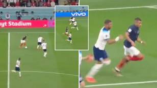 Footage shows Kylian Mbappe dusted Kyle Walker in foot race with the ball during England vs France