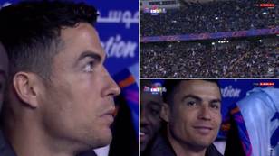 Cristiano Ronaldo looked genuinely emotional after hearing how much Saudi crowds love him