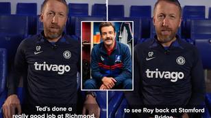Chelsea fans fume on social media as Graham Potter films 'cringey' Ted Lasso skit