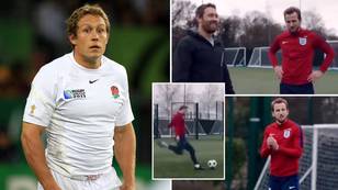 England fans are blaming Jonny Wilkinson for Harry Kane's penalty miss following video that has re-surfaced