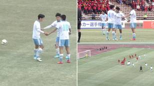 Japanese high school's 'Ring a Ring o Roses' free-kick routine is going viral for all the wrong reasons