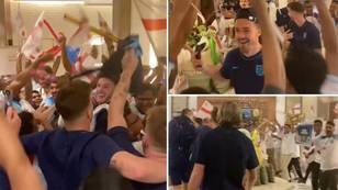 Footage shows England players arriving back at the hotel after Senegal win, the scenes were brilliant