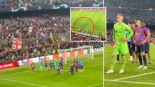 Fans in the 'Gol Nord' stand show unconditional love for Barcelona players after UCL elimination, it's class