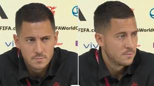 Journalist stuns Eden Hazard by asking if he's gained weight, then asks for a selfie